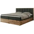 Produktbild: Boxbett mit Bettkasten  ¦ grau ¦ Maße (cm): B: 148 H: 104