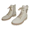 Produktbild: Remonte Damen Schnürstiefel Boots Stiefelette Weiß Leder Winter Herbst 40