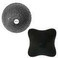 Produktbild: Faszienball 6eckig schwarz + 6cm Faszienball | Massageball Selbstmassage Ball