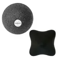 Produktbild: Faszienball 6eckig schwarz + 8cm Faszienball | Massageball Selbstmassage Ball