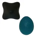 Produktbild: Faszienball 6eckig schwarz + Grip Ball blau | Massageball Selbstmassage Massage