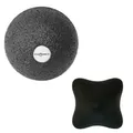Produktbild: Faszienball 6eckig schwarz + ø 10cm Faszienball | Massageball Selbstmassage Ball