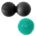 Produktbild: Sporttrend 24® ø 6,5cm Lacrosse Duo Faszienball + ø 8cm Massageball Igelball