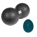 Produktbild: Sporttrend 24® Faszienball Duoball 12cm + Grip Ball blau | Massage Selbstmassage