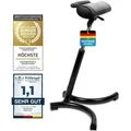 Produktbild: Werkfox Stehen hocker | 64–82 cm hocker höhenverstellbar | Ergonomischer stehhilfe für gesunde Körperhaltung|Leichter&flexibler Multifunctiona... - Schwarz