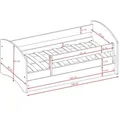 Produktbild: Bett  Waschbär , blau , Maße (cm): B: 80 H: 61