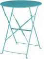 Produktbild: Bolero runder klappbarer Terrassentisch Stahl azurblau 60cm