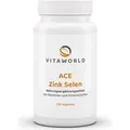 Produktbild: Vitaworld ACE Zink + Selen | 120 Kapseln | mit Vitamin A, C & E | vegan