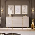 Produktbild: YOURHOUSE24 Kommode ONYX Kaschmir goldenen Beinen Sideboard (Ausführung: Push to open, Gold Füße)