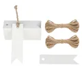 Produktbild: Weiß Klein Etiketten Tags, 7x2 CM Geschenkanhänger Mini, 100 Stück Anhänger E...