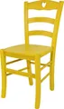 Produktbild: t m c s Tommychairs - Stuhl CUORE für Küche und Esszimmer, robuste Struktur aus Buchenholz, in Anilinfarbe Gelb lackiert und Sitzfläche aus Holz
