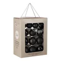 Produktbild: Mica Decorations Weihnachtsbaumkugeln-Set - 26 Stück - Ø7 cm - Schwarz