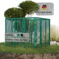 Produktbild: Heimfleiss® Komposter Garten Metall 80x80x70 cm | 450L Metallkomposter verzinkt & pulverbeschichtet | Komposter Metall für Rasenschnitt & Biomüll | Gartenkomposter mit Stecksystem | Kompost Behälter