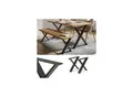 Produktbild: Vicco Loft Tischkufen X-Form 42cm Tischbeine Tischgestell Couchtisch Möbelfüße