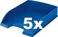 Produktbild: 5er Pack Leitz 52270035 Briefkorb Plus Briefkorb, Standard blau 5227-00-35