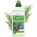 Produktbild: Purgrün® Dattelpalme-Dünger 1 Liter – Schnelles Wachstum dank Stickstoff – Stärkt die Widerstandskraft – Premium-Flüssigdünger mit Spurennährstoffen – Konzentrat für bis zu 400 Liter Gießwasser