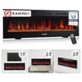 Produktbild: KAMINIO Elektrokamin Marlon - Elektrischer 3-in-1 Kamin mit Heizung, 3D-Flammeneffekt, 12 Flammenfarben, Fernbedienung (60 Zoll)