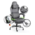Produktbild: PixelPilot Ergonomischer Gaming Stuhl [Atmungsaktiver Stoff] Chair mit Fußstütze, Kopf- und Lendenwirbelstütze, Gamer PC Stuhl [breite Sitzfläche]