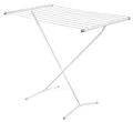 Produktbild: Wäscheständer Badewanne Standtrockner Weiß 93874 Faltbar Schmal Metall
