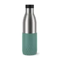Produktbild: Emsa Bludrop Sleeve Isolier-Trinkflasche, 0,7 Liter, 100% dicht, Quick-Press Verschluss, Ergonomischer 360° Trinkgenuss,12h warm, 24h kühl, spülmaschinenfest, Edelstahl, Petrol, N31112