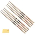 Produktbild: Vic Firth American Classic Series Drumsticks - 7A - American Hickory - Holz Tip - Natur- 4 Paar Value Pack
