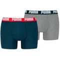 Produktbild: PUMA Boxershorts PUMA MEN EVERYDAY BASIC BOXERS 2P (Packung, 2er Pack) mit Puma Webbund blau XL