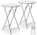 Produktbild: Casaria Stehtisch (2-St), 2x Klappbar 110cm Hoch Rund 60cm Garten Camping Bistrotisch