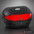 Produktbild: TRESKO Motorradkoffer 48 l für 2 Helme Schnellmontage mattschwarz NEU OVP