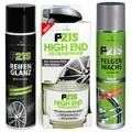 Produktbild: P21S HIGH END Felgenreiniger 750ml + Felgen Wachs 400ml + Reifen Glanz 400ml