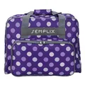 Produktbild: Semplix Nähmaschinentasche Polka Dots (lila/flieder) für Nähmaschinen bis 44cm