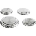 Produktbild: Böttcher-AG Herdabdeckplatte aus Edelstahl, 4-teilig, silber, hitzebeständig, Ø 2 x 16 cm und 2 x 20 cm
