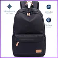Produktbild: Schulrucksack Wasserdicht Einfarbig Retro Schwarz für Teenager Freizeit