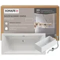 Produktbild: Schulte Badewanne Onda, Körperform, Sanitäracryl, Weiß, Größenauswahl, (Komplett-Set, inkl. Wannenträger und Ablauf), 170x80 cm weiß 80 cm x 170 cm