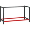 Produktbild: Wiltec Werkbank Gestell 150 x 57 x 81 cm aus Stahl, Werkbankgestell in Anthrazit Rot, Tischgestell max. 200 kg als Werkbank, Arbeitstisch & Sideboard