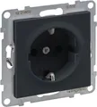 Produktbild: Legrand SEANO Schutzkontakt-Steckdose, Steckklemmen, 16 A, 250 V, mit erhöhtem Berührungsschutz, anthrazit lackiert (765420)