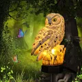 Produktbild: YUNYODA Solar Gartenleuchte Eulenform Licht, LED Solar Gartenlicht Eule Rasenlampe Gartendeko Lichter Wasserdichte Solarleuchte Harz Nachtlichter Dekorativer Gärten Rasen