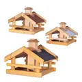 Produktbild: BooGardi Vogelhaus Holz · 3 Varianten · graues Dach · Vogelfutterhaus · Vogelhäuschen zum Aufhängen · überdachte Futterstelle · Futterhäuschen