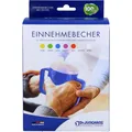 Produktbild: EINNEHMEBECHER m.Griff+2 Deckel 4+12mm blau 1 St.