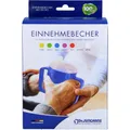Produktbild: EINNEHMEBECHER m.Griff+2 Deckel 4+12mm blau 1 St PZN01687677