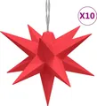 Produktbild: vidaXL LED-Weihnachtssterne 10 Stk. Rot 10 cm
