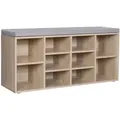 Produktbild: Schuhbank mit 10 Nischen Holzdekor - L104 cm