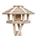Produktbild: Vogelhaus mit Ständer 132cm Vogelfutterhaus Futterhaus Vogelhäuschen Holz Garten