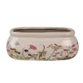 Produktbild: Clayre & Eef Blumentopf 18x8x7 cm Rosa Beige Keramik Oval Blumen Innenblumentopf
