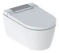 Produktbild: Geberit AquaClean Sela Dusch-WC TurboFlush wandhängend spülrandlos mit Absenkautomatik - Hochglanz-Verchromt mit KeraTect - 146220211