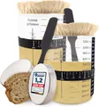Produktbild: MEISTERZWECK4U Sauerteig Starter 2er Set, 1100ml Gärglas, Sauerteig Glas Behälte