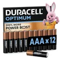 Produktbild: DURACELL Optimum AAA-Batterien (12er-Pack) – Alkaline-Batterien 1,5 V