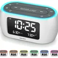 Produktbild: Radiowecker mit 7-Farben-Nachtlicht, Doppelalarm, USB, Dimmer, Timer, Auto-Off