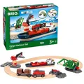 Produktbild: BRIO World 33061 Container Hafen Set, aus Holz, mit Frachtschiff und Brücke, 16 Teile