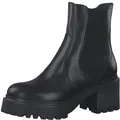 Produktbild: Tamaris Damen Boots Leder Blockabsatz gefüttert Winter; BLACK LEATHER/schwarz; 37