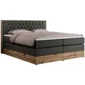 Produktbild: MKS Boxspringbett, Dunkelgrau, Textil, 2-Sitzer, H3, Rechteckig, 180x200 cm, Schlafzimmer, Betten, Boxspringbetten